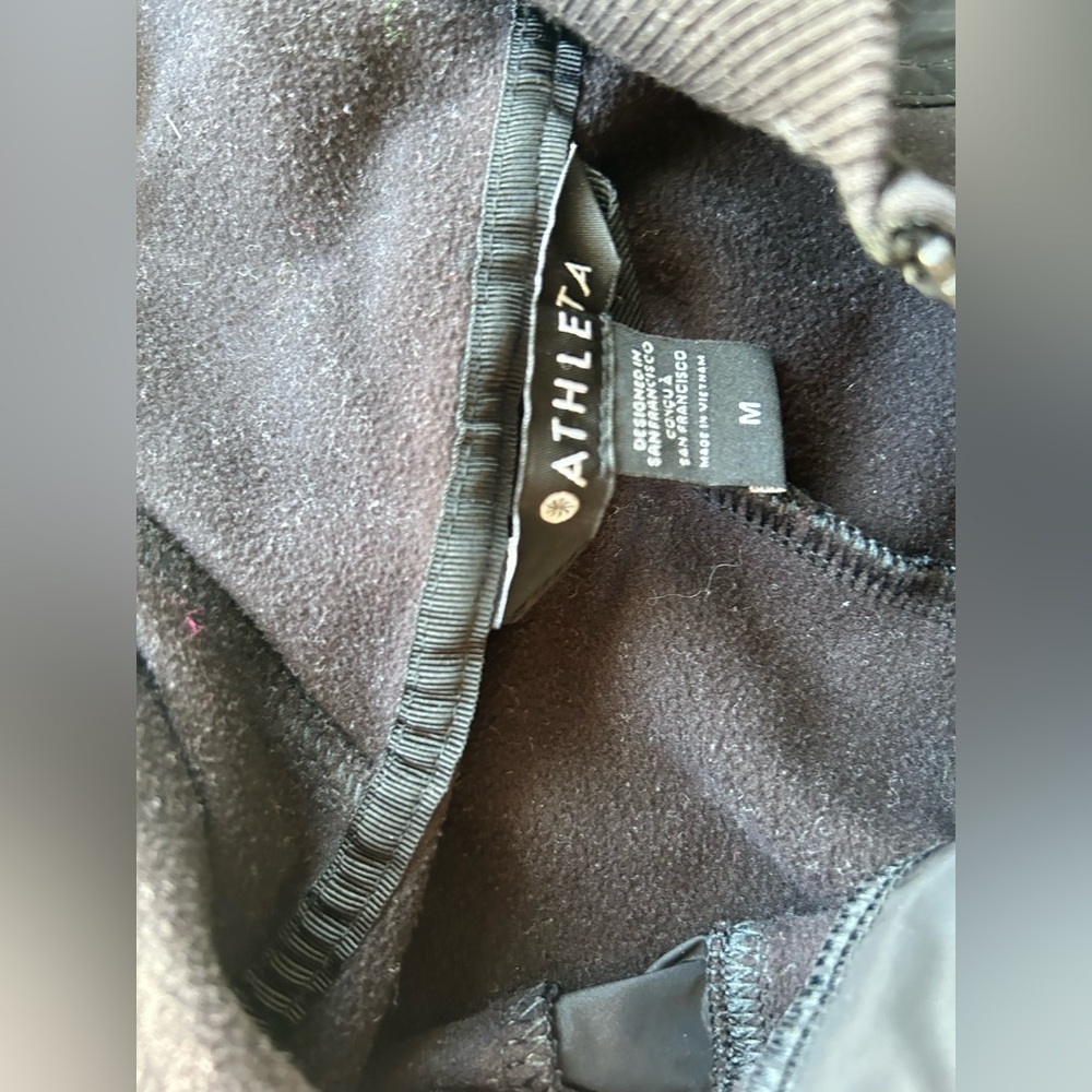 Athleta Black Utility Jacket with Hood Size M - Picture 5 of 9